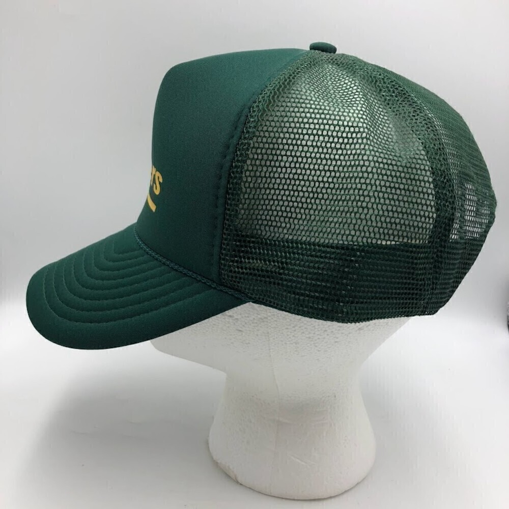 Vintage Flyers Green Mesh Trucker Nissun Baseball Cap Hat Mid Century Snapback - Picture 10 of 10
